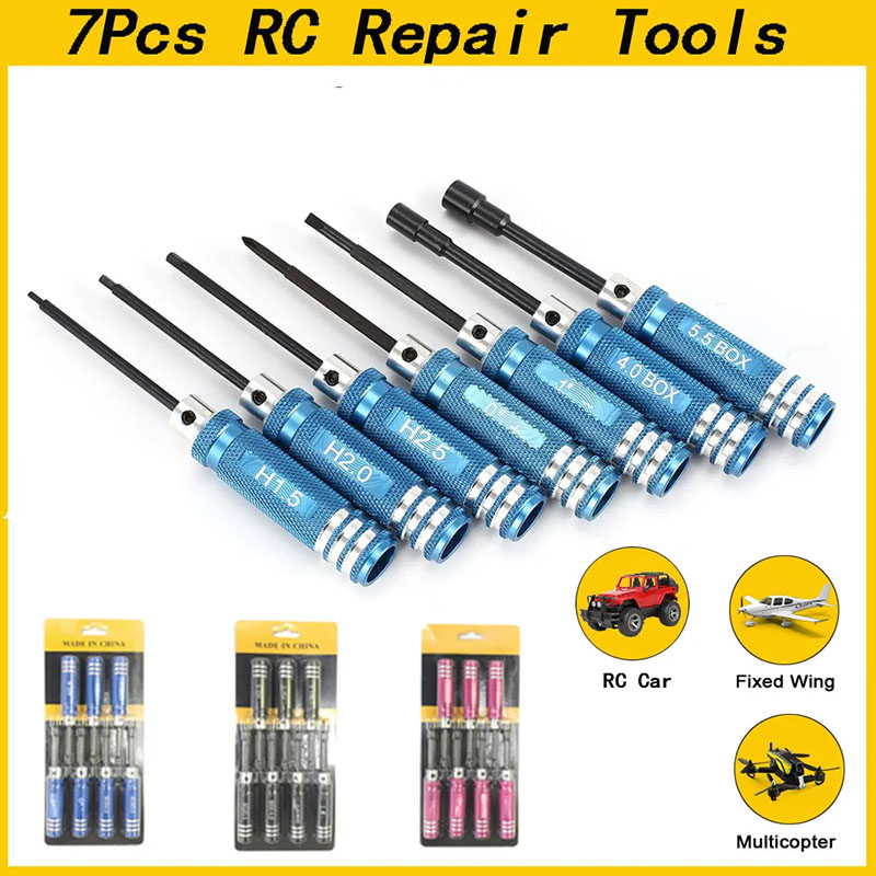 Fpv Drone Tool Kit - Juego de 7 Destornilladores Hexagonales RC