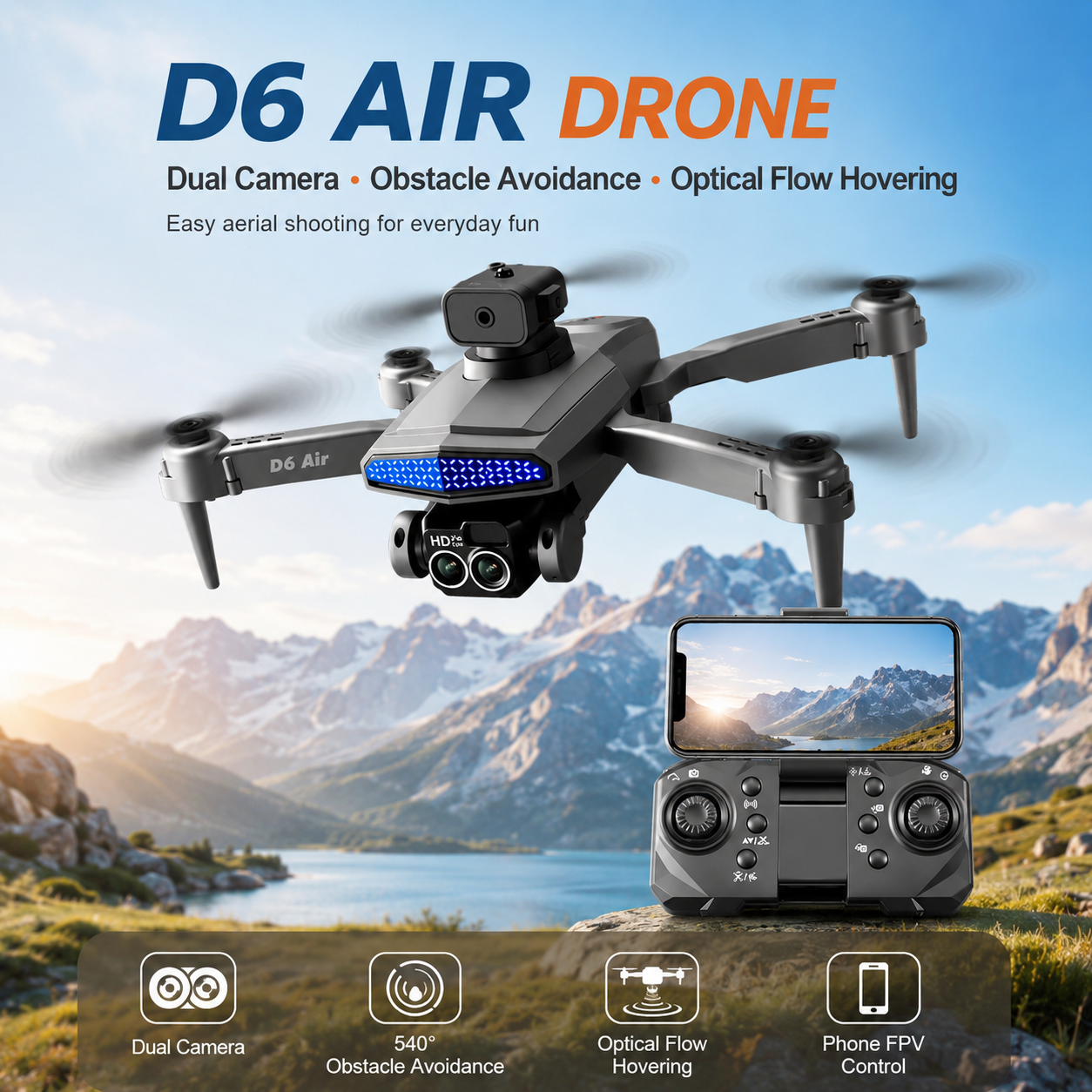Fpv Drone Bag - Dron RC Plegable ZNLYRION D6 con