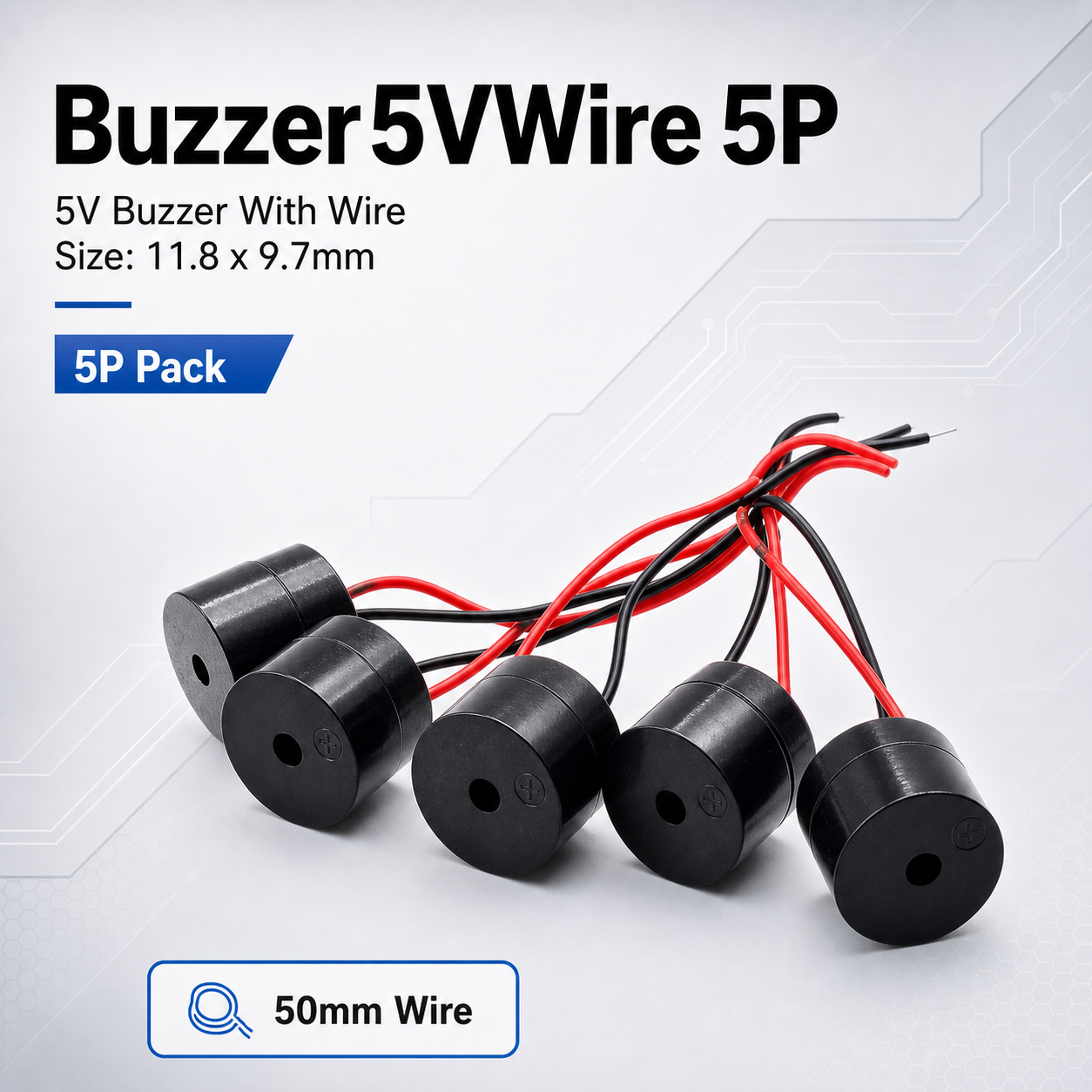 Fpv Drone Tool Kit - Buzzer5VWire 5P, Buzzer de 5V con
