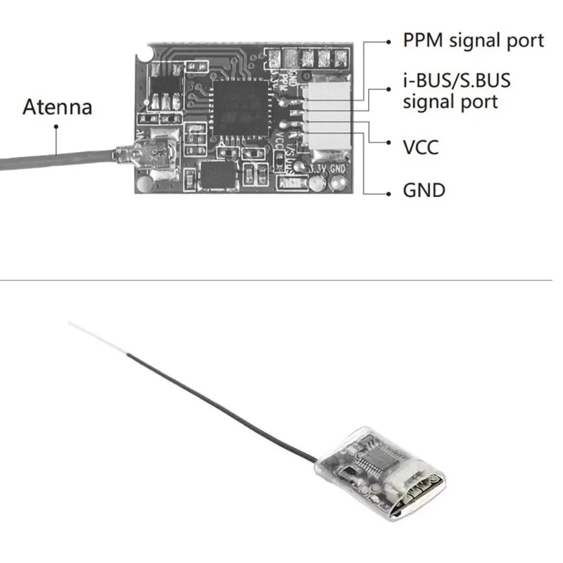 Receptor Mini Flysky FS-8A 8CH - Fpv Drone Battery reseña y precio