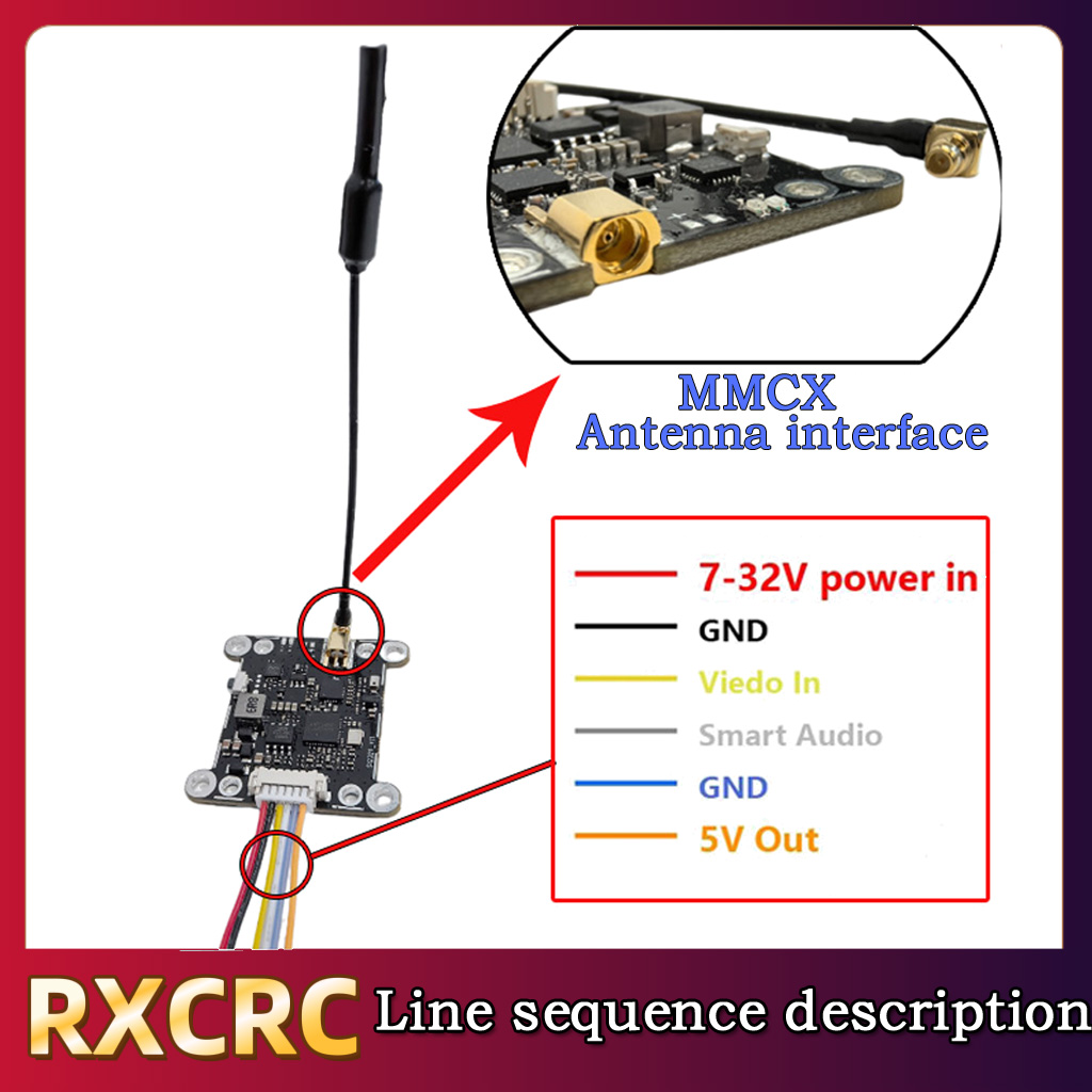 Módulo RXCRC 5.8G 48CH 1.6W VT - Fpv Drone Vtx reseña y precio