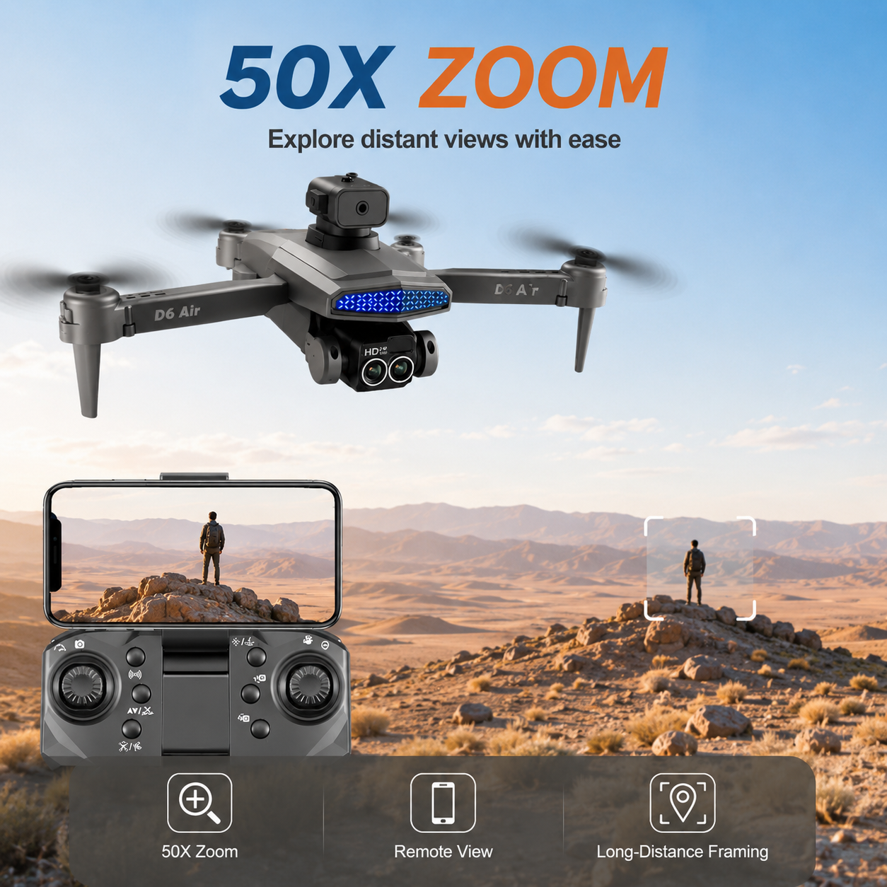 Dron RC Plegable ZNLYRION D6 c - Fpv Drone Bag reseña y precio