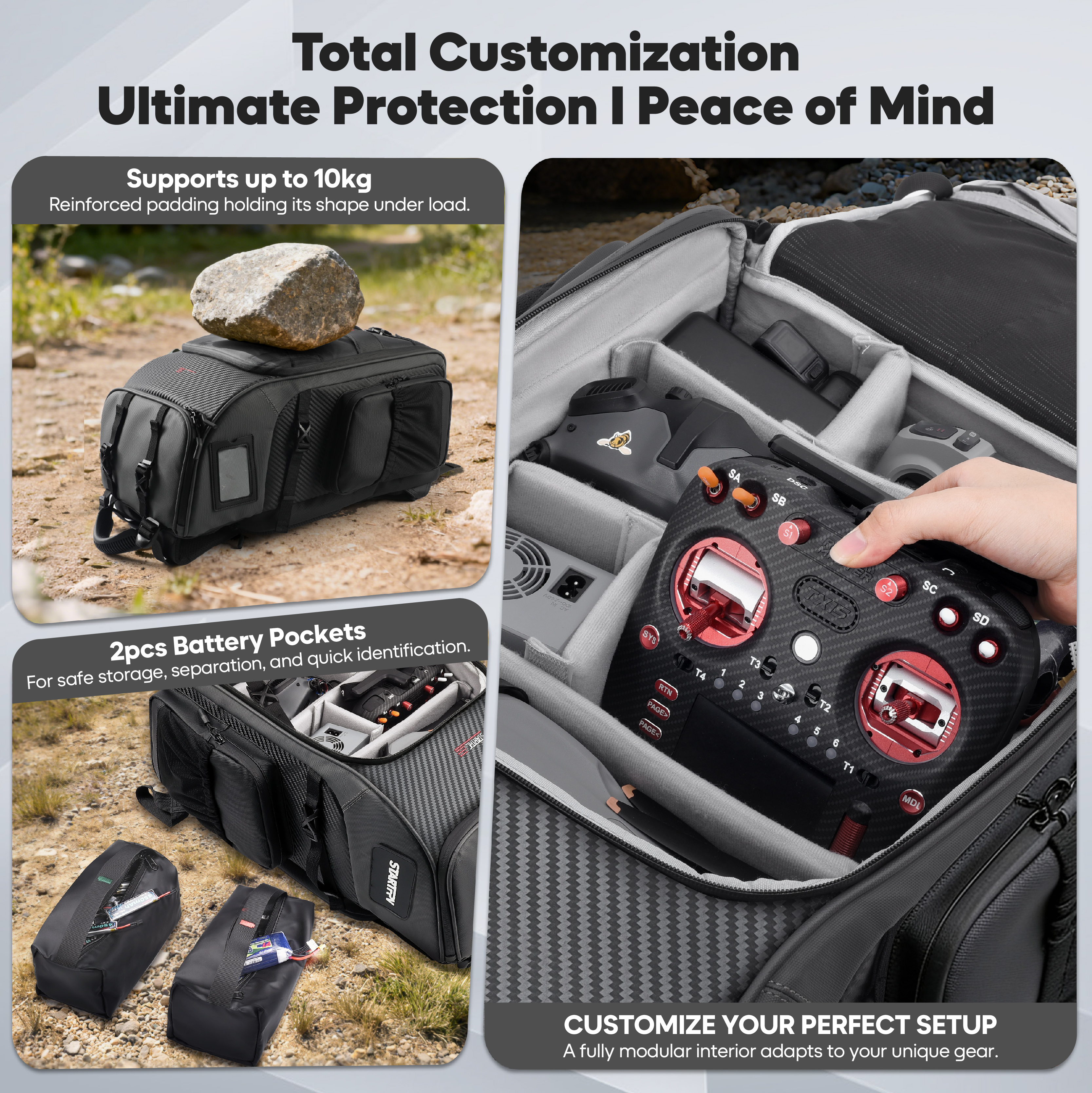Mochila para Dron FPV de 40L,  - Fpv Drone Bag reseña y precio