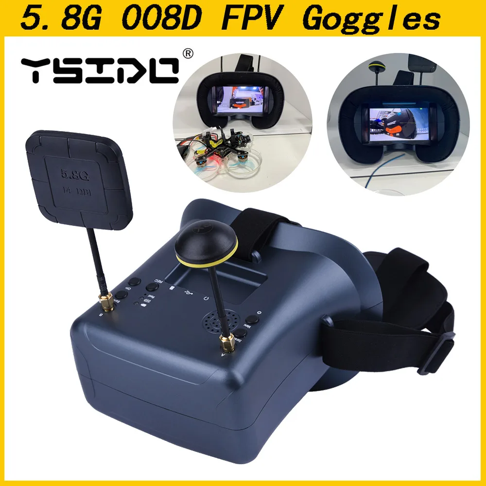 5,8G 40CH 4,3 pulgadas 800*480 - Fpv Drone Goggles reseña y precio