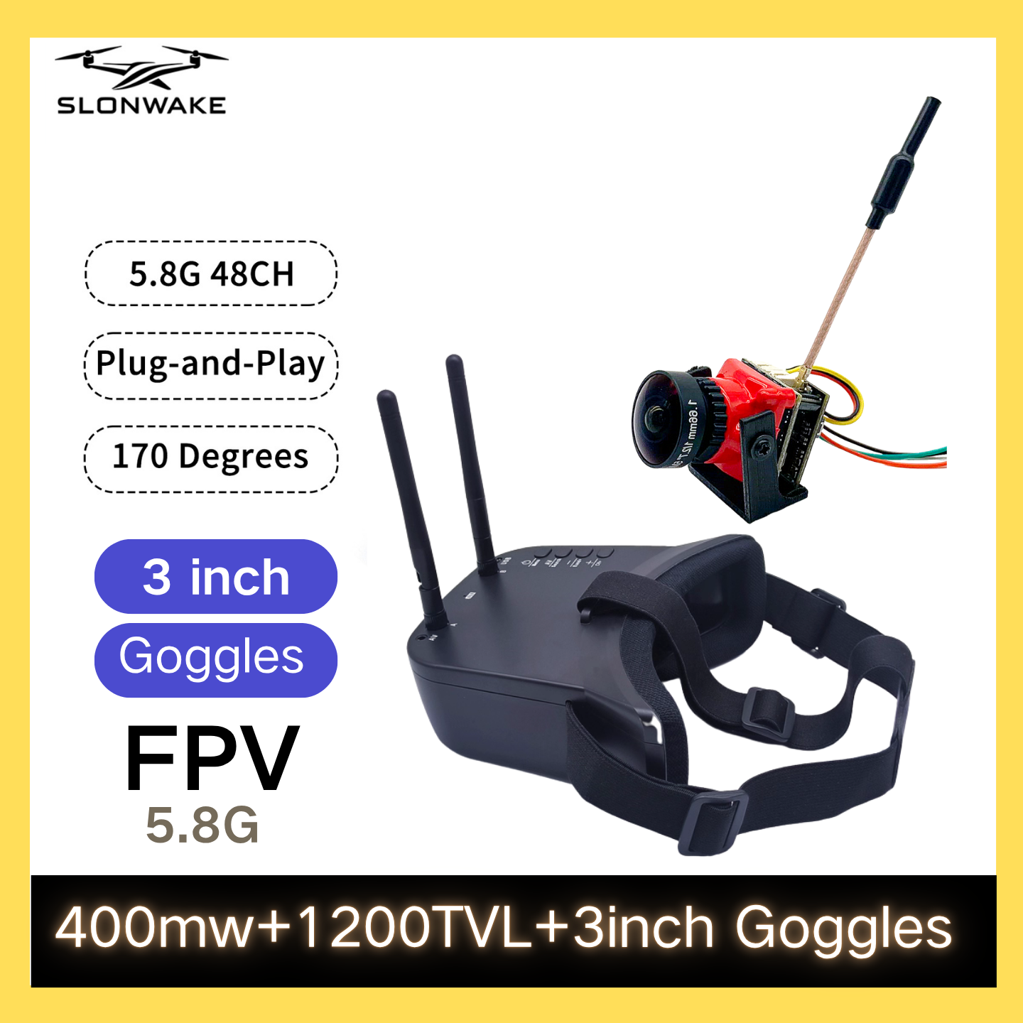 SLONWAKE 5,8G 48CH FPV 400mw V - Fpv Drone Vtx reseña y precio